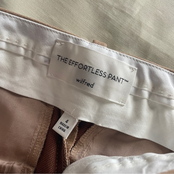 Aritzia- The Effortless Pant (Re)ssential in Heather Saville Size 4 Tan Cream - Picture 8 of 9